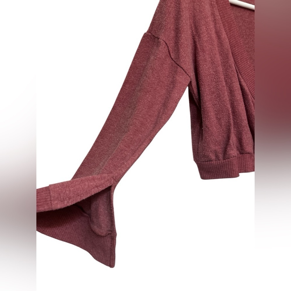 Project Social T mauve wrap front vneck sweater - Picture 3 of 7